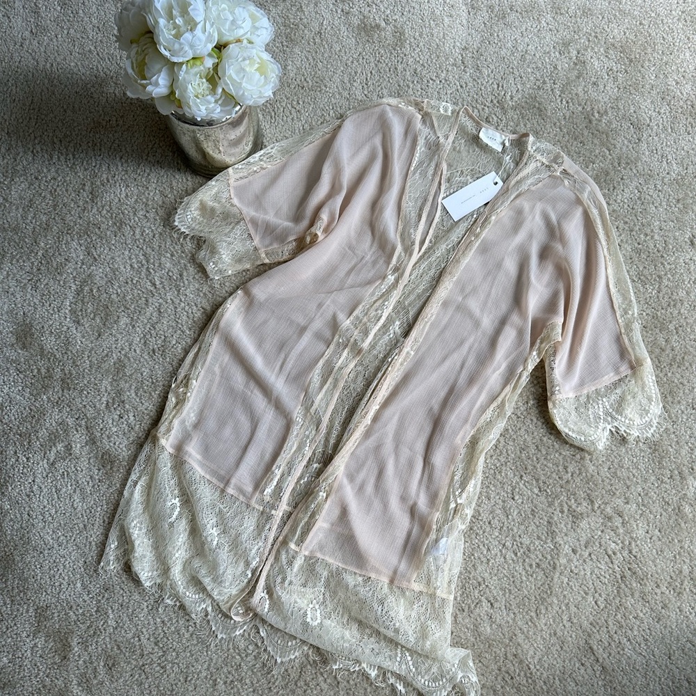 Lush Sheer Lace Cardigan NWT